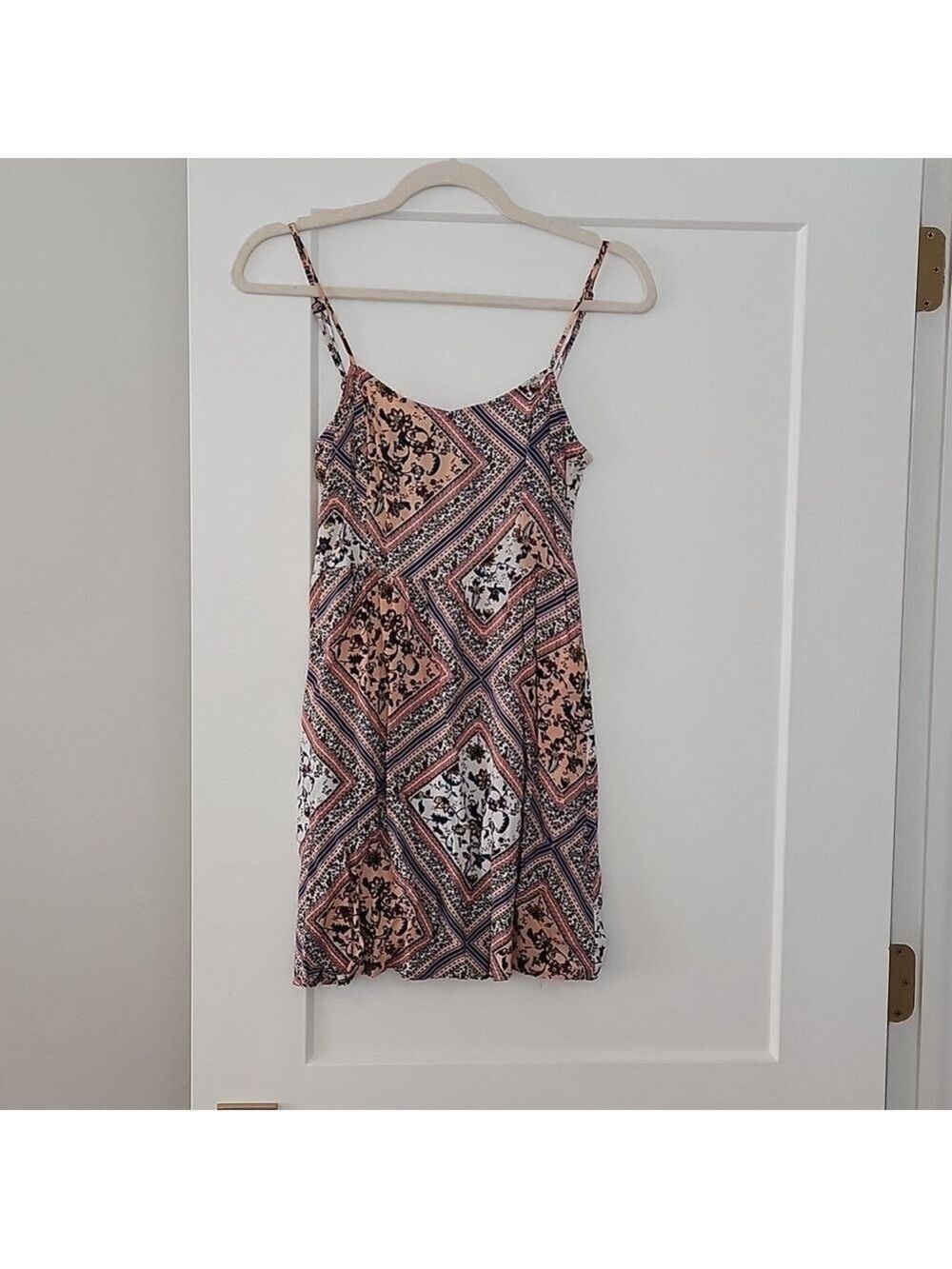 H&M Peach Patterned Mini Dress
